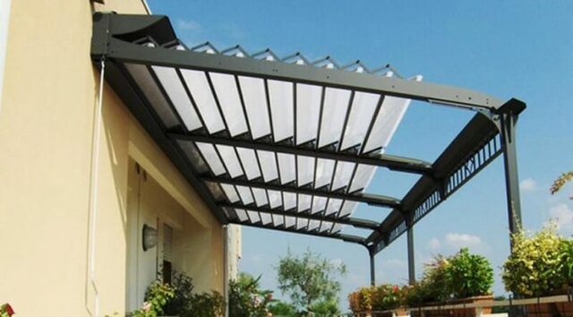 mái che kéo ròng rọc